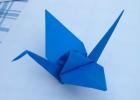 Оригами из бумаги — журавлик